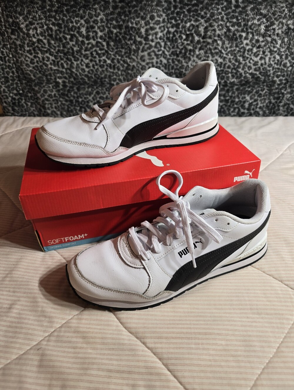 Puma ST Runner v3 L. Model384855 09  Puma White-Puma Black colorway Sz13